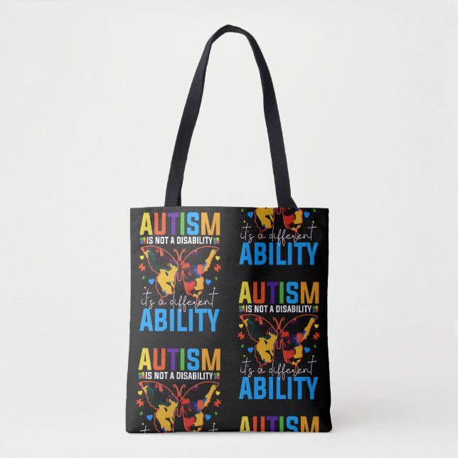 Bolsa Tote Autismo Não É Deficiência É Diferente (Frente)