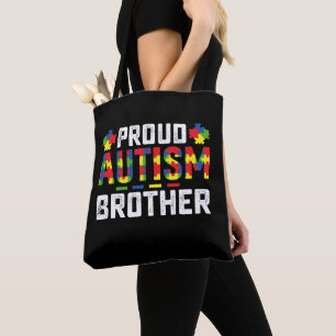 Bolsa Tote Autismo Orgulhoso Irmão Consciência Autista Famíli