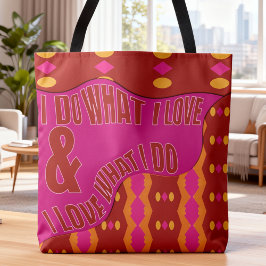Bolsa Tote Autoexpressão Padrão Rosa Marrom