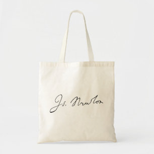 Bolsa Tote Autógrafo da assinatura do senhor Isaac Newton