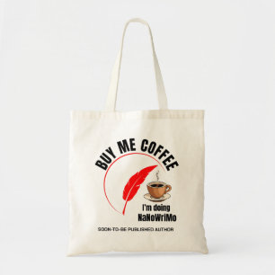 Bolsa Tote Autor de CAFÉ do COMPRAR NaNoWriMo