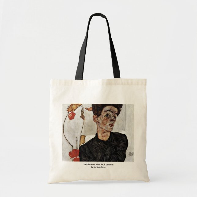 Bolsa Tote Autorretrato Com Lanterna Fruta De Schiele Egon (Frente)