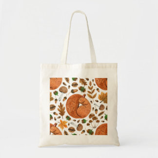 Bolsa Tote Autumn Dreams: Watercolor Squirrel Haven