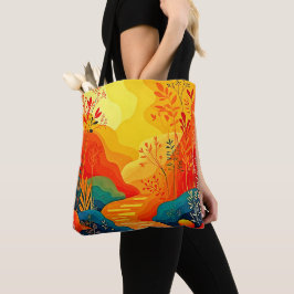 Bolsa Tote Autumn Landscape Art