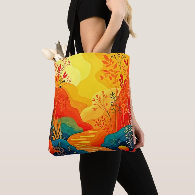 Bolsa Tote Autumn Landscape Art (Close Up)