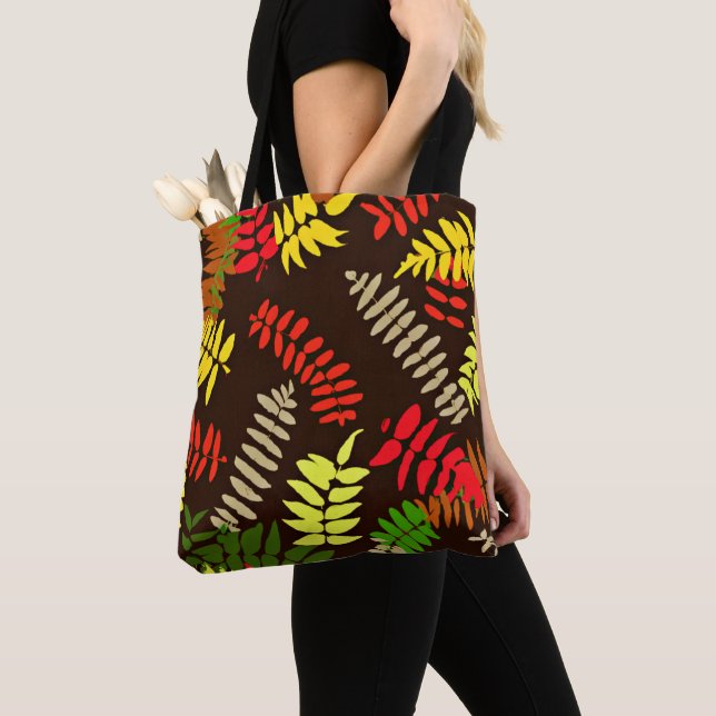 Bolsa Tote Autumn Leaves Patterna (Close Up)