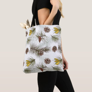 Bolsa Tote Autumn Pine Cones
