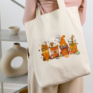 Bolsa Tote Autumn Pumpkin Spice Café Cupcake Halloween