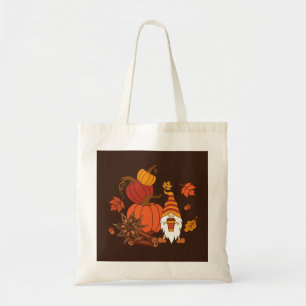 Bolsa Tote Autumn Pumpkins Gnome Spice Card