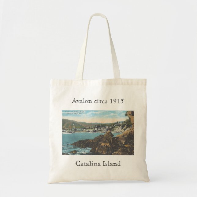Bolsa Tote Avalon cerca de 1915, saco da ilha de Catalina (Frente)