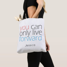 Bolsa Tote Avançar ao Vivo | Citação de Motivação com Tipogra