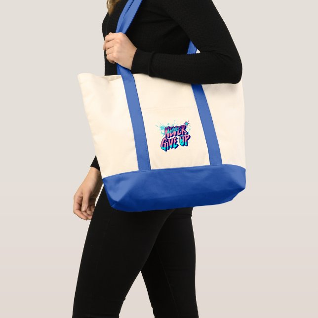 BOLSA TOTE AVENTAIS NUNCA DESISTEM (Frente (produto))