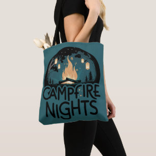 Bolsa Tote Aventura às Noites de Cozy Campfire