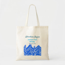 Bolsa Tote Aventura Azul Aqua inicia montanha primeiro aniver