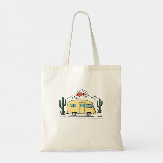Bolsa Tote Aventura de acampamento (Verso)