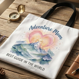 Bolsa Tote Aventura Mãe Montanhas Aquarela - Melhor Guia em