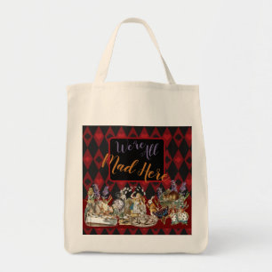 Bolsa Tote Aventuras de Alice com o Gato Cheshire Louco de Wo