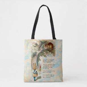 Bolsa Tote Aventuras de Alice no País das Maravilhas Gato de 