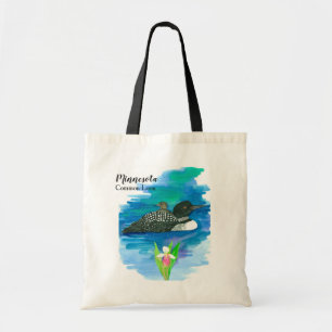 Bolsa Tote Aves aquáticas comuns do mergulhão-do-norte do