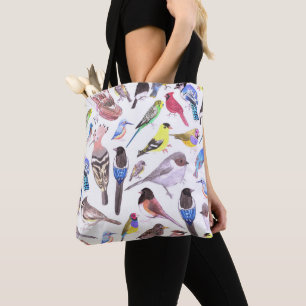Bolsa Tote Aves da América - animais de companhia e aves sel