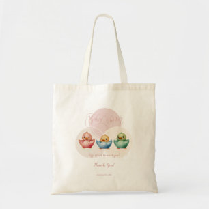 Bolsa Tote Aves de Ovo de Kawaii Cuta Chá de fraldas Colorido