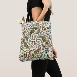 Bolsa Tote Aves de salsa, amarelas/castanhas e brancas
