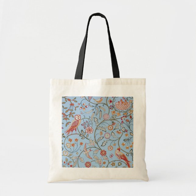 Bolsa Tote Aves e Flores, William Morris (Frente)