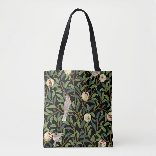 Bolsa Tote Aves em folhagem com aves e mar fruta (Frente)