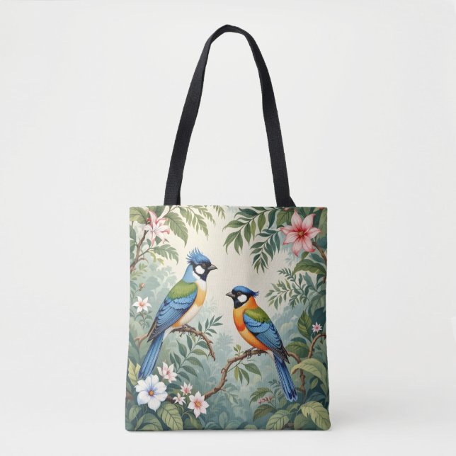 Bolsa Tote Aves Tropicais na Selva (Frente)