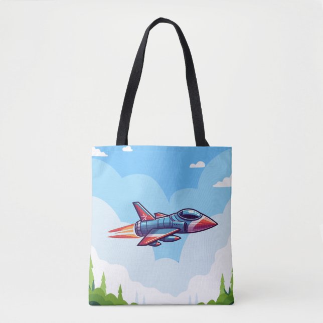Bolsa Tote avião/avião de combate (Frente)