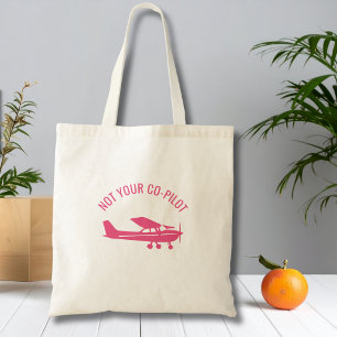Bolsa Tote Avião Cessna Rosa Não É Sua Copiloto Humor Feminin
