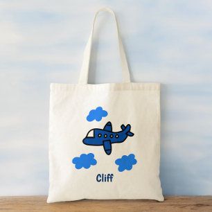 Bolsa Tote Avião nas nuvens personalizadas