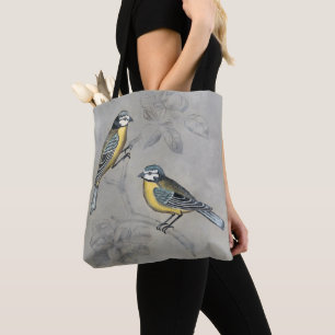 Bolsa Tote Aviário Silvered Casal de aves