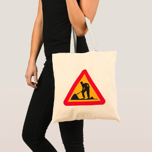 Bolsa Tote Aviso de Zona de Construção de Sinalização de Rodo