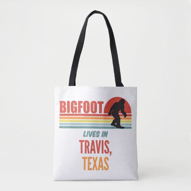 Bolsa Tote Avistamento de Bigfoot em Travis Texas  (Frente)