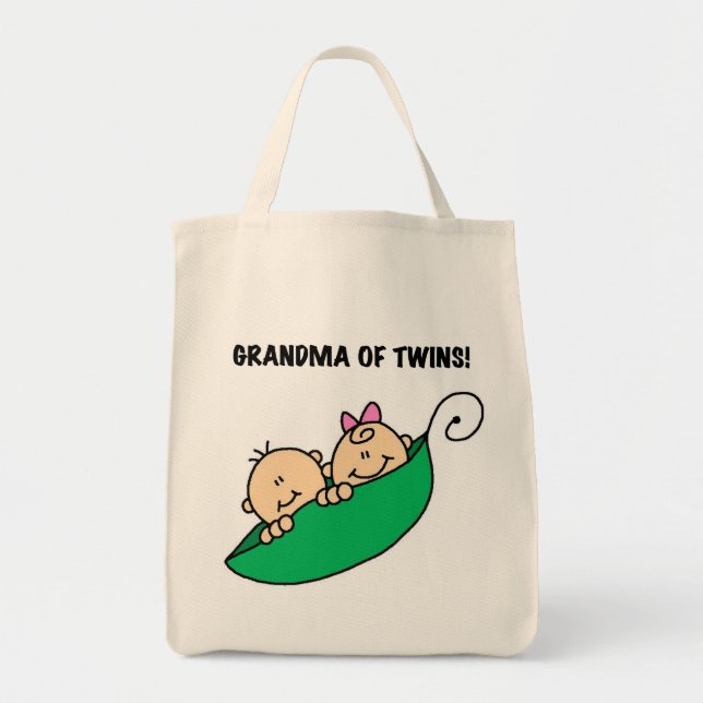 Bolsa Tote Avó de gêmeos Camisetas e presentes (Frente)
