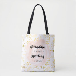 Bolsa Tote Avó em meu nome. Estragar é meu jogo