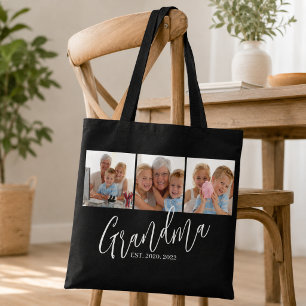 Bolsa Tote Avó Estabeleceu Roteiro Moderno Preto 3 Foto