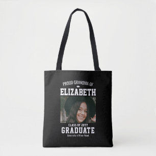 Bolsa Tote Avó Orgulhosa Personalizada Foto Graduado Família