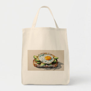 Bolsa Tote Avocado e Ovo Brancos Gusto Poesia