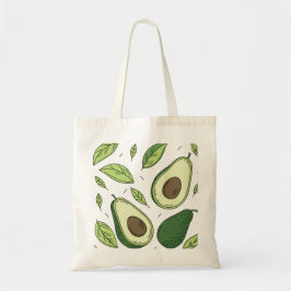 Bolsa Tote Avocado fresco com folhas verdes - Saco de tote