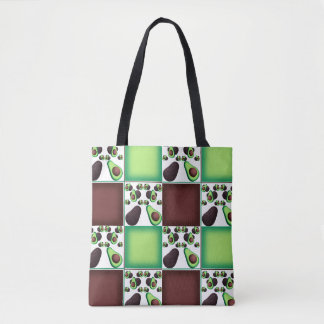 Bolsa Tote Avocado Grid Delight