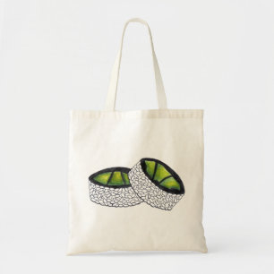 Bolsa Tote Avocado Roll Sushi Rolls Japonês Maki Comida