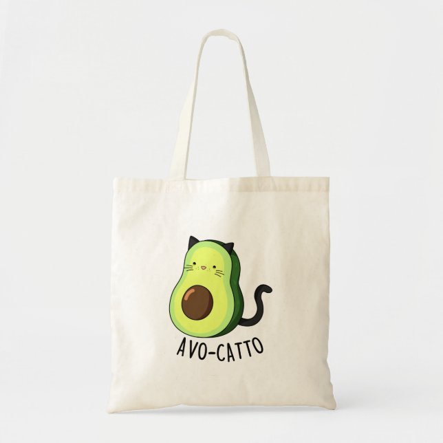 Bolsa Tote Avocatto Cute Avocado Cat Pun (Frente)
