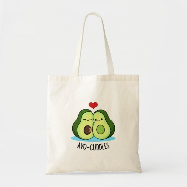 Bolsa Tote Avocudles Funny Avocado Casal Pun (Frente)