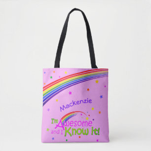 Bolsa Tote AWESOME e eu conhecemos com o Rainbow na VIOLET