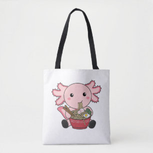 Bolsa Tote Axolotl Food Ramen Japanese Food Kawaii Animals Po