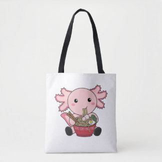 Bolsa Tote Axolotl Food Ramen Japanese Food Kawaii Animals Po