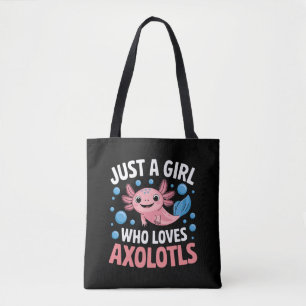 Bolsa Tote Axolotl Kawaii Apenas Uma Menina Que Ama Axolotls