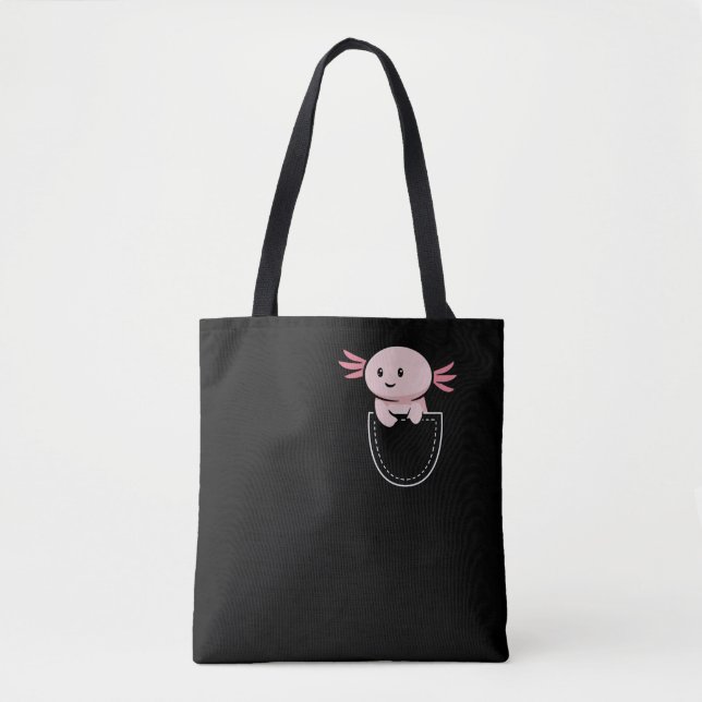 Bolsa Tote Axolotls Axolotl Num Bolso Kawaii (Frente)